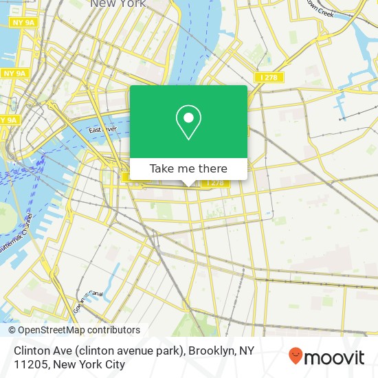 Mapa de Clinton Ave (clinton avenue park), Brooklyn, NY 11205