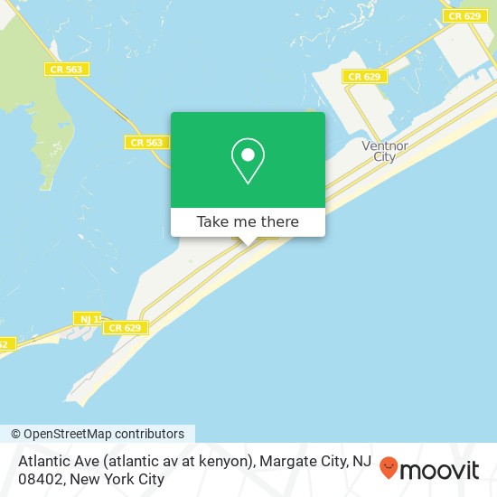 Atlantic Ave (atlantic av at kenyon), Margate City, NJ 08402 map