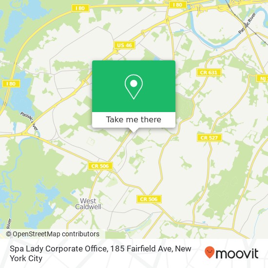 Mapa de Spa Lady Corporate Office, 185 Fairfield Ave