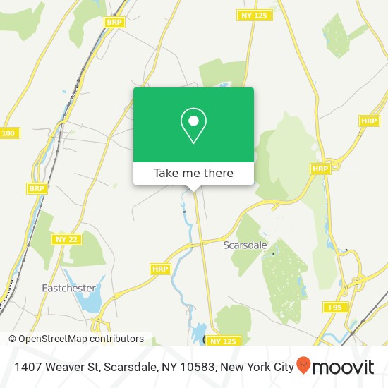 Mapa de 1407 Weaver St, Scarsdale, NY 10583