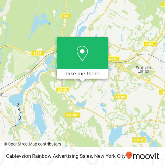 Cablevsion Rainbow Advertising Sales map