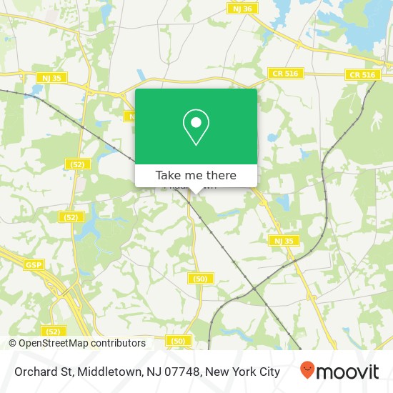 Mapa de Orchard St, Middletown, NJ 07748