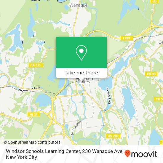 Mapa de Windsor Schools Learning Center, 230 Wanaque Ave