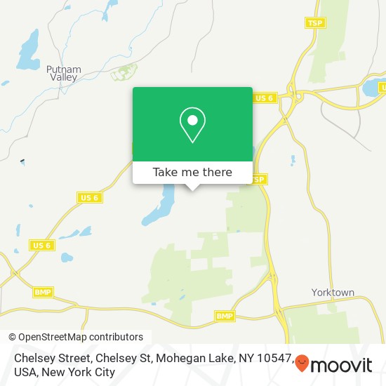 Mapa de Chelsey Street, Chelsey St, Mohegan Lake, NY 10547, USA