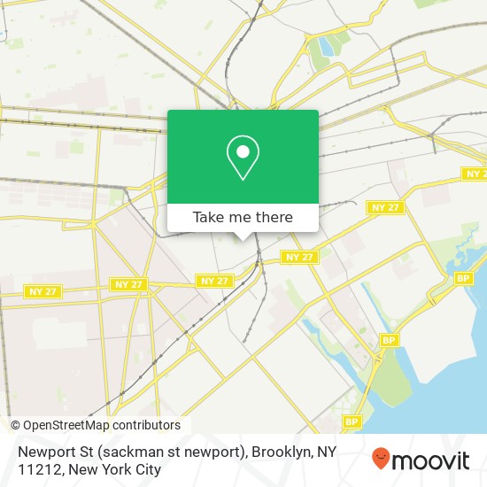 Mapa de Newport St (sackman st newport), Brooklyn, NY 11212