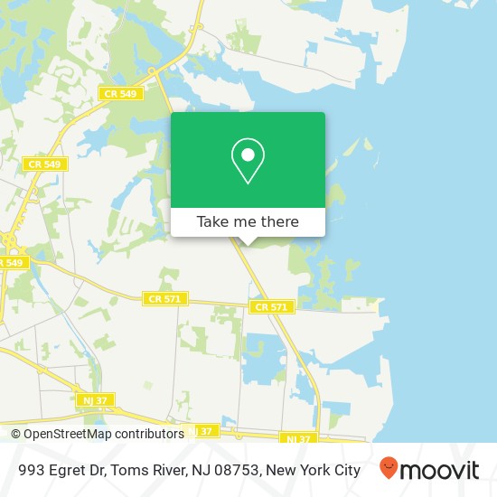 993 Egret Dr, Toms River, NJ 08753 map