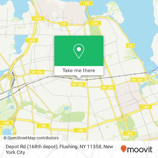 Mapa de Depot Rd (168th depot), Flushing, NY 11358