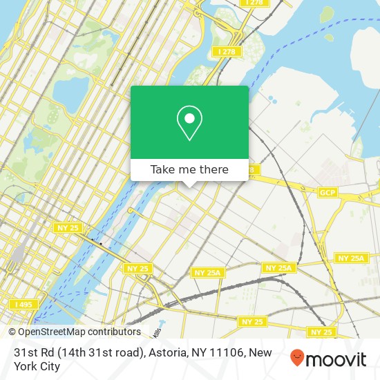 31st Rd (14th 31st road), Astoria, NY 11106 map