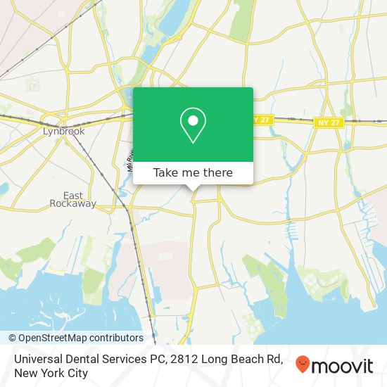 Universal Dental Services PC, 2812 Long Beach Rd map
