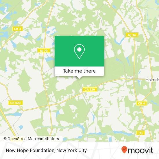 New Hope Foundation map