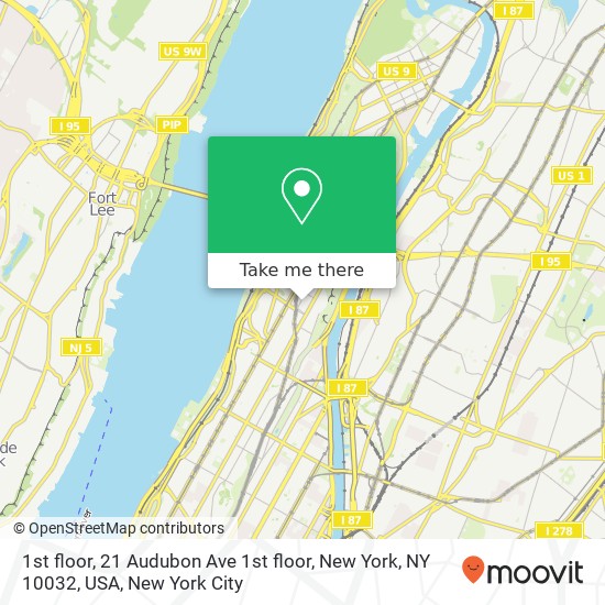 Mapa de 1st floor, 21 Audubon Ave 1st floor, New York, NY 10032, USA