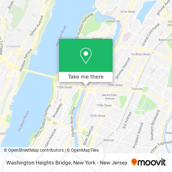 Washington Heights Bridge map