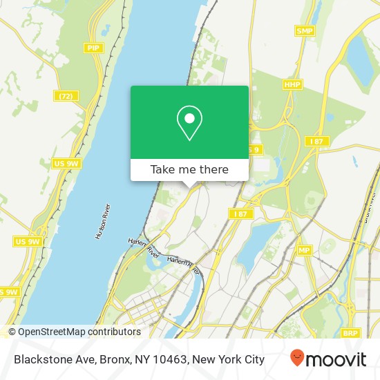 Mapa de Blackstone Ave, Bronx, NY 10463
