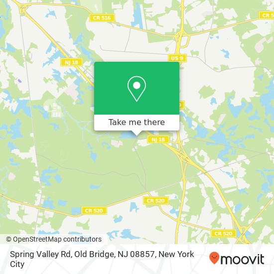 Spring Valley Rd, Old Bridge, NJ 08857 map