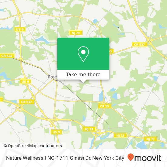 Mapa de Nature Wellness I NC, 1711 Ginesi Dr