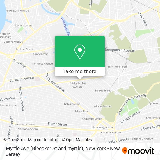 Myrtle Ave (Bleecker St and myrtle) map