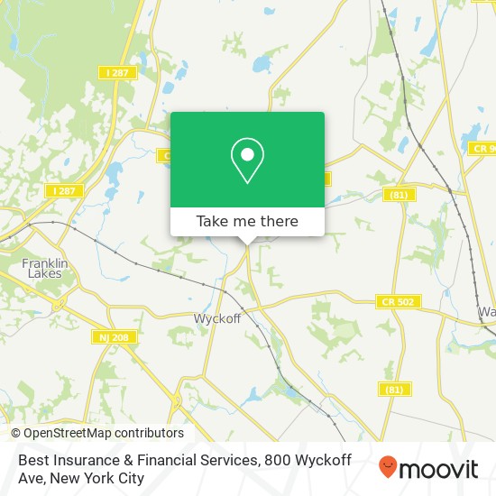 Mapa de Best Insurance & Financial Services, 800 Wyckoff Ave