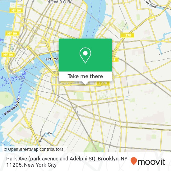 Park Ave (park avenue and Adelphi St), Brooklyn, NY 11205 map
