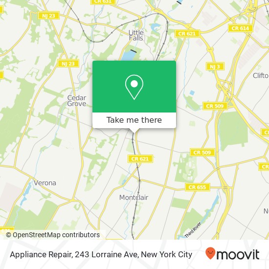 Mapa de Appliance Repair, 243 Lorraine Ave