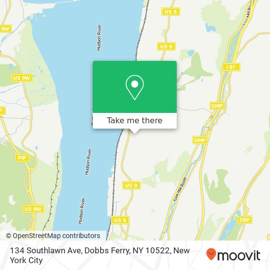 Mapa de 134 Southlawn Ave, Dobbs Ferry, NY 10522