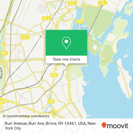 Mapa de Burr Avenue, Burr Ave, Bronx, NY 10461, USA