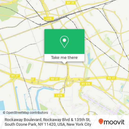 Mapa de Rockaway Boulevard, Rockaway Blvd & 135th St, South Ozone Park, NY 11420, USA
