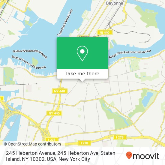 Mapa de 245 Heberton Avenue, 245 Heberton Ave, Staten Island, NY 10302, USA