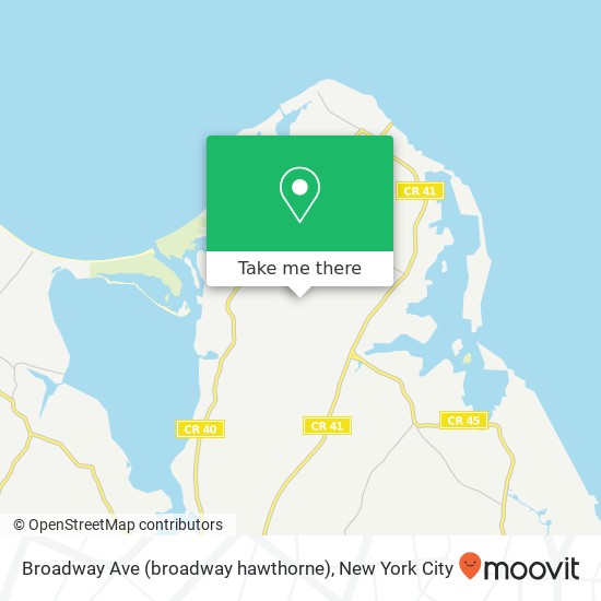 Mapa de Broadway Ave (broadway hawthorne), East Hampton, NY 11937