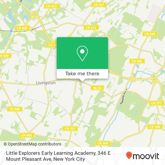 Mapa de Little Explorers Early Learning Academy, 346 E Mount Pleasant Ave