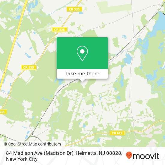 84 Madison Ave (Madison Dr), Helmetta, NJ 08828 map