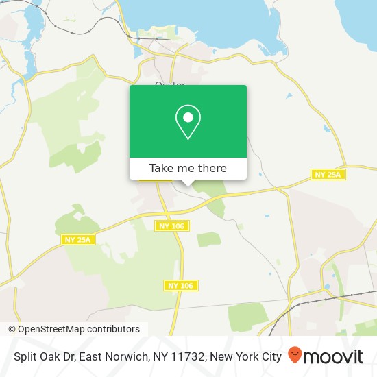 Mapa de Split Oak Dr, East Norwich, NY 11732