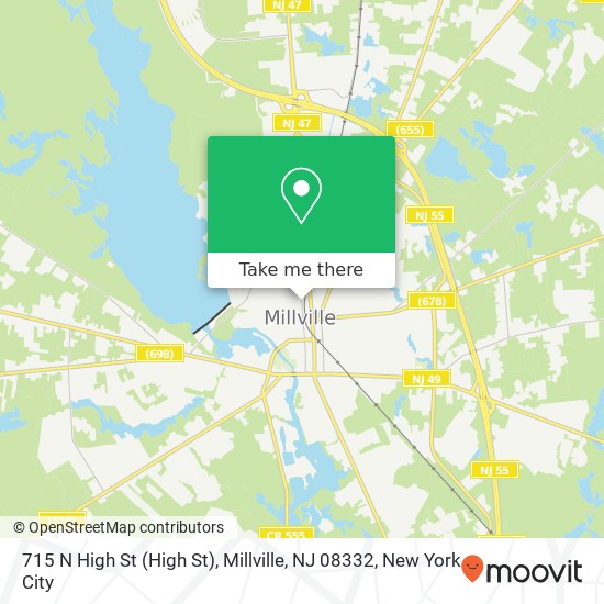 Mapa de 715 N High St (High St), Millville, NJ 08332