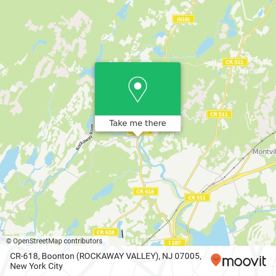 Mapa de CR-618, Boonton (ROCKAWAY VALLEY), NJ 07005