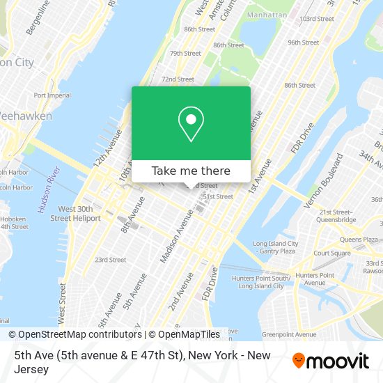 Mapa de 5th Ave (5th avenue & E 47th St)