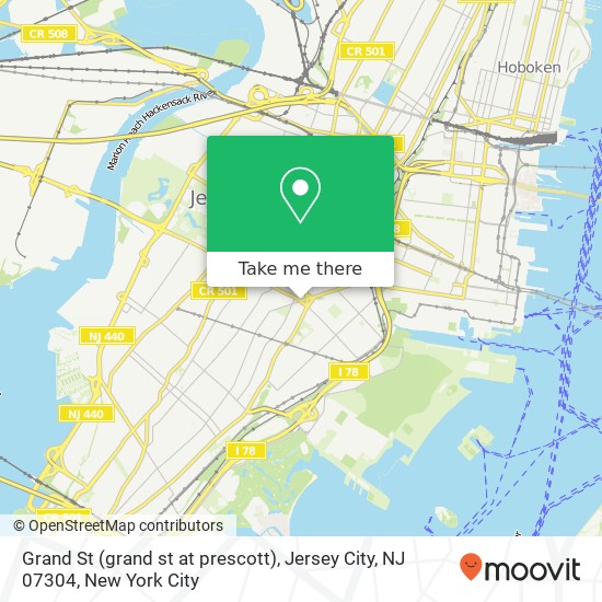 Grand St (grand st at prescott), Jersey City, NJ 07304 map