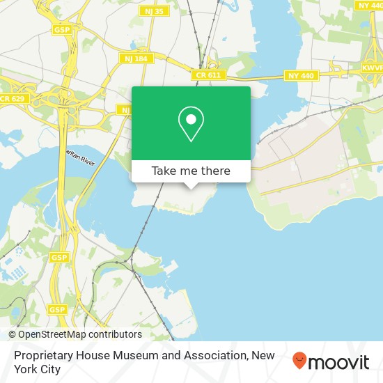 Proprietary House Museum and Association map