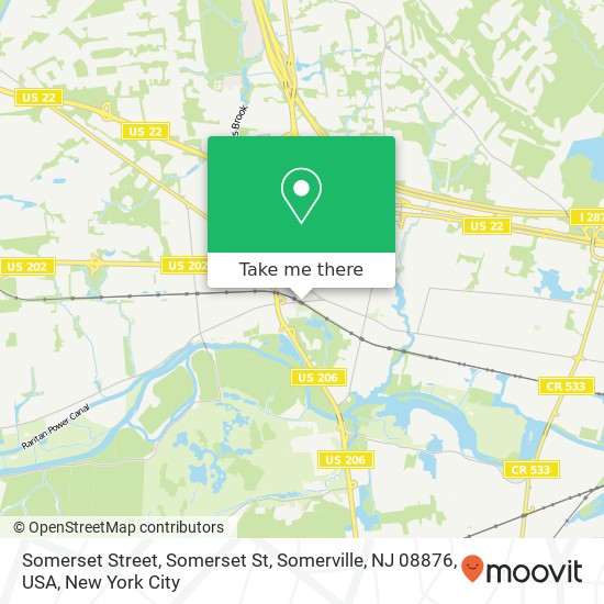 Somerset Street, Somerset St, Somerville, NJ 08876, USA map
