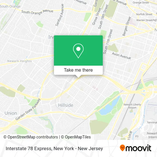 Mapa de Interstate 78 Express