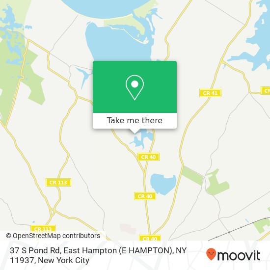 Mapa de 37 S Pond Rd, East Hampton (E HAMPTON), NY 11937