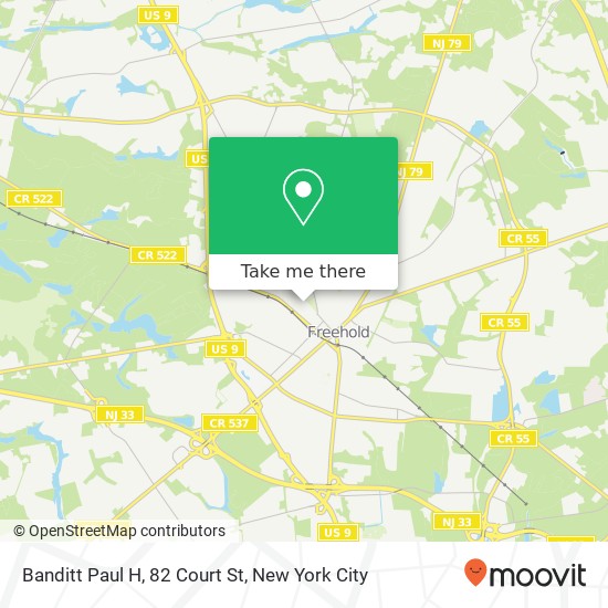 Mapa de Banditt Paul H, 82 Court St