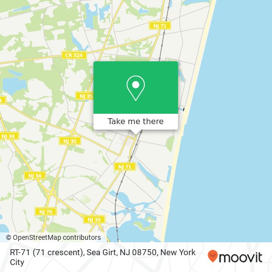 RT-71 (71 crescent), Sea Girt, NJ 08750 map