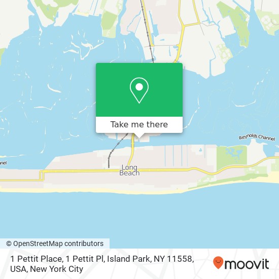 Mapa de 1 Pettit Place, 1 Pettit Pl, Island Park, NY 11558, USA