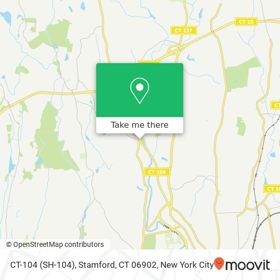 Mapa de CT-104 (SH-104), Stamford, CT 06902