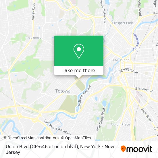 Mapa de Union Blvd (CR-646 at union blvd)