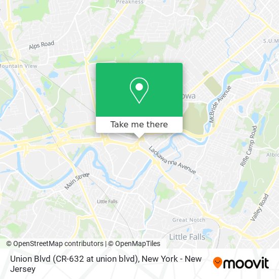 Union Blvd (CR-632 at union blvd) map