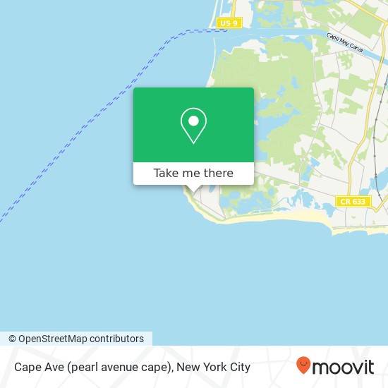 Mapa de Cape Ave (pearl avenue cape), Cape May Point, NJ 08212
