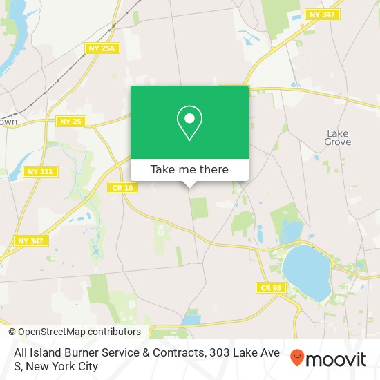 Mapa de All Island Burner Service & Contracts, 303 Lake Ave S