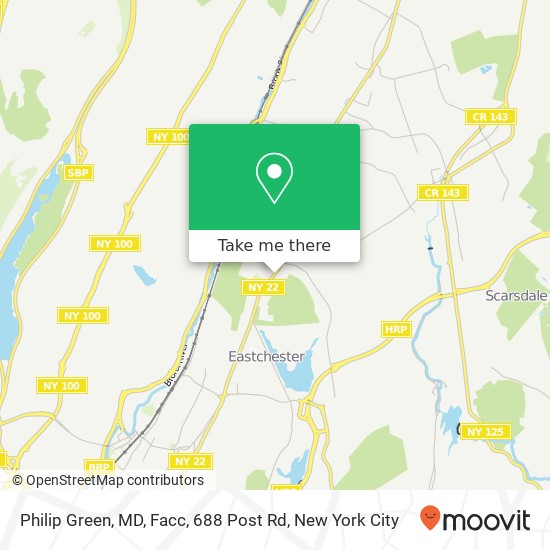 Mapa de Philip Green, MD, Facc, 688 Post Rd