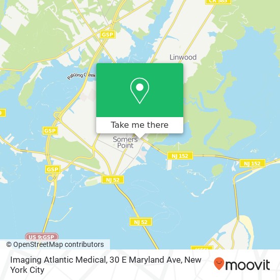 Mapa de Imaging Atlantic Medical, 30 E Maryland Ave