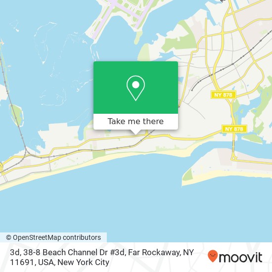 Mapa de 3d, 38-8 Beach Channel Dr #3d, Far Rockaway, NY 11691, USA